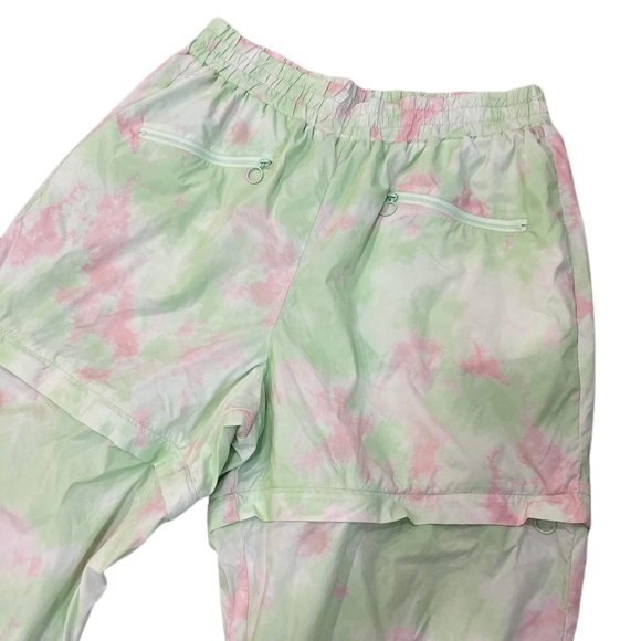 Fabletics kalani convertible zip off jogger pants in aloe ethereal color. - Picture 8 of 10
